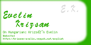 evelin krizsan business card